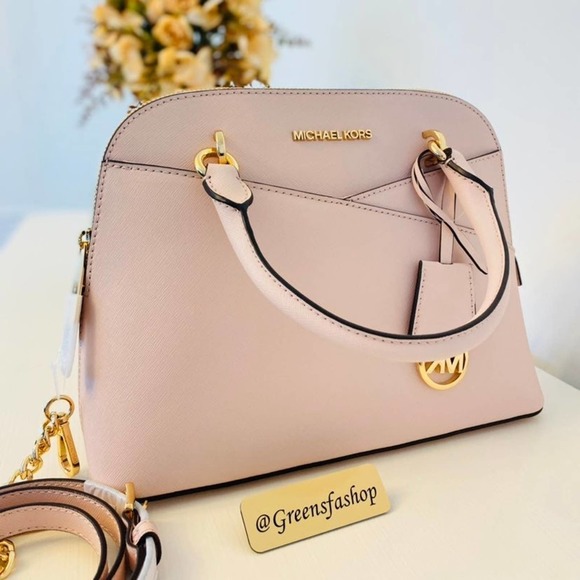 Michael Kors Medium Dome Satchel Crossbody Powder blush - Picture 2 of 11